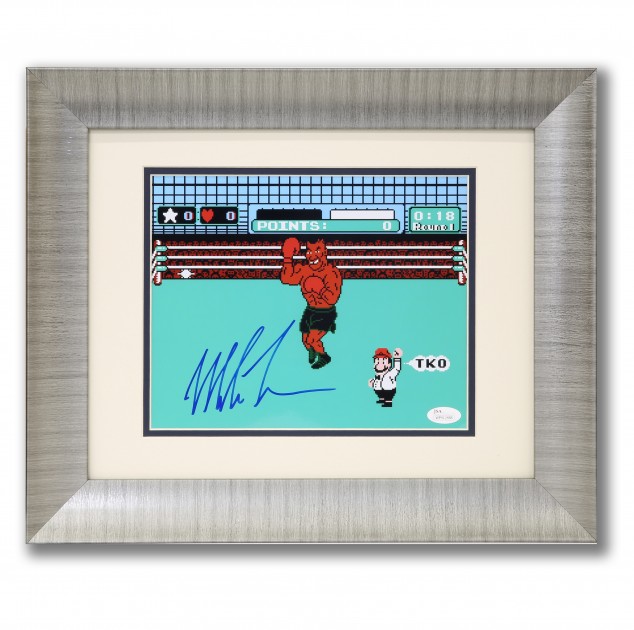 Nintendo Punch-Out Game Print Autographed by Mike Tyson