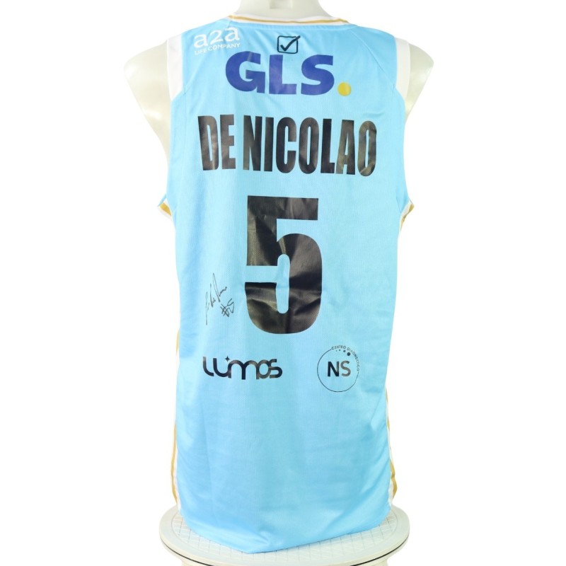 De Nicolao's Signed Match-Worn Kit, Napoli Basket vs Pallacanestro Trieste 2024