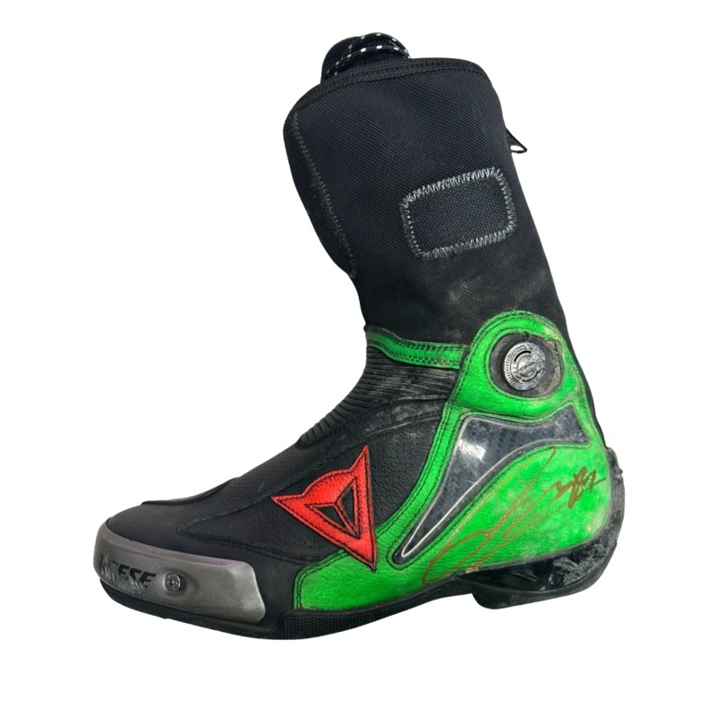 Race Boots from Monster Energy Yamaha MotoGP™ Worn and Signed by Rider Franco Morbidelli