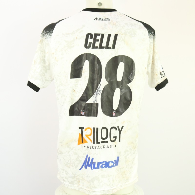 Celli's Unwashed Signed Shirt, Taranto vs Catania 2024