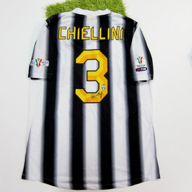 Chiellini Juventus match worn shirt, Juventus-Napoli TimCup 2012 Final - signed