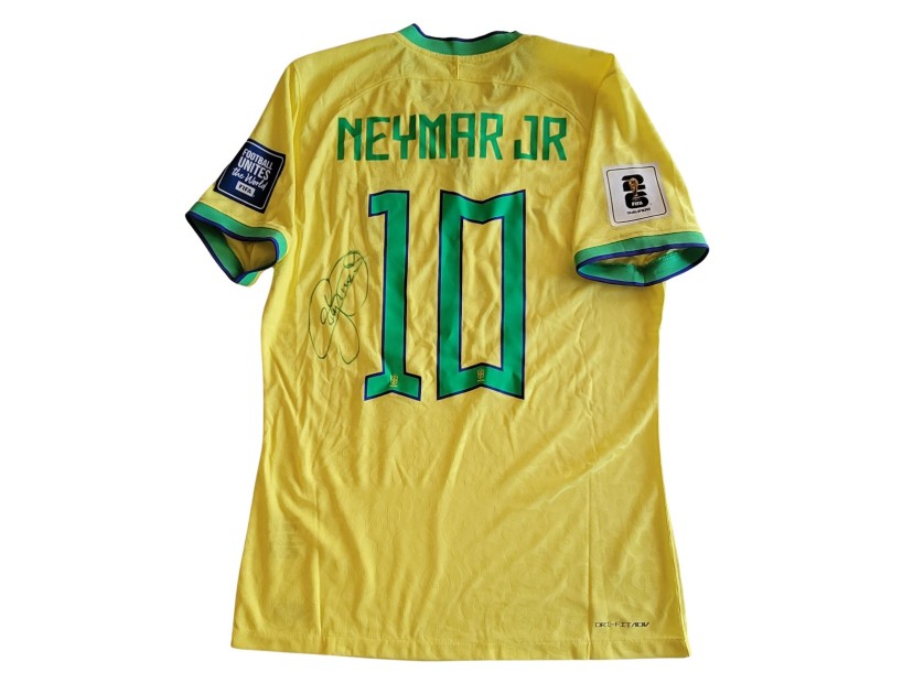 Neymar's Signed Match Shirt, Brazil vs Bolivia 2023