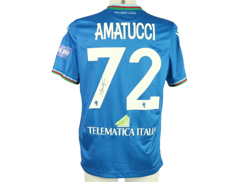 Amatucci's Match-Worn Signed Shirt, Ternana vs Spezia 2024
