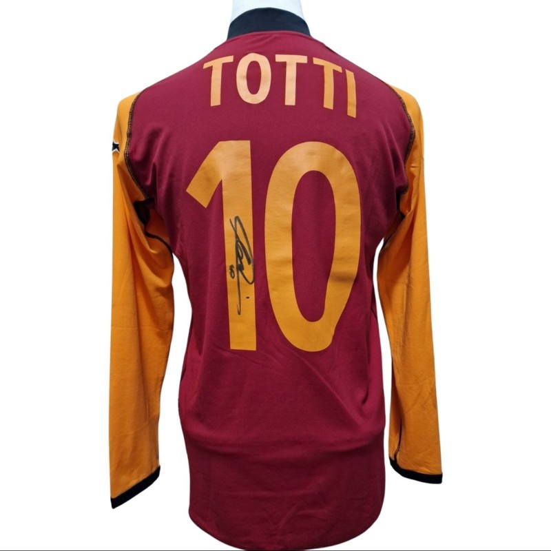 Totti Official AS Roma Signed Shirt, 2002/03