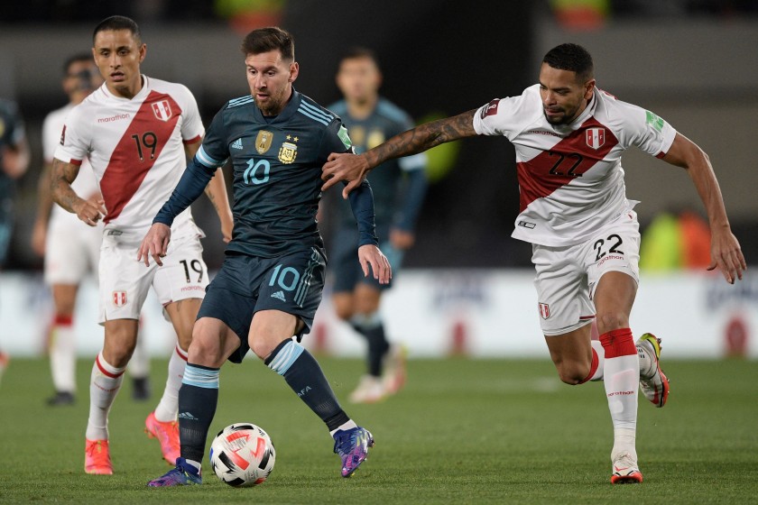 Messi's MatchIssued Shirt, ArgentinaPeru 2021 CharityStars