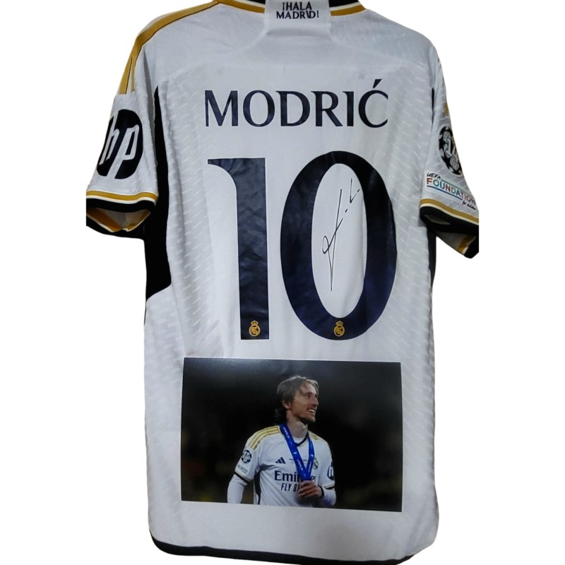 Maglia Gara Modric Borussia Dortmund vs Real Madrid, Finale UCL 2024 - Autografata