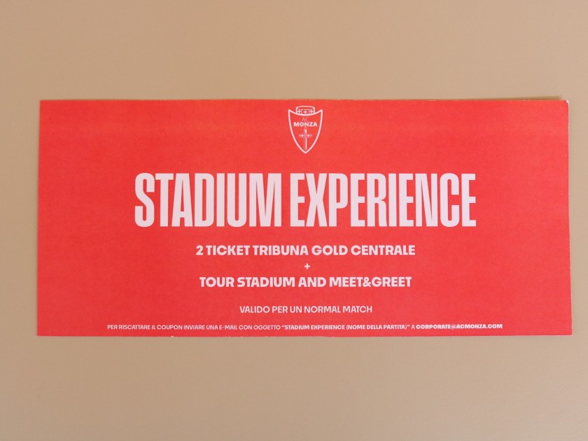 Two Tribuna Gold tickets for a Monza match + Stadium Tour and Meet&Greet