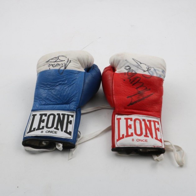Leone boxe gloves, signed by Maurizio Stecca