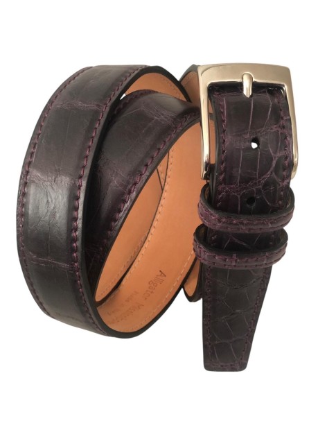 Vittorio Martire – Men’s Bordeaux Crocodile Belt