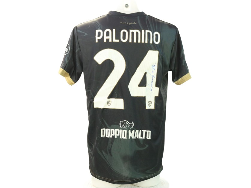 Palomino's Signed Unwashed Shirt, Lazio vs Cagliari 2024