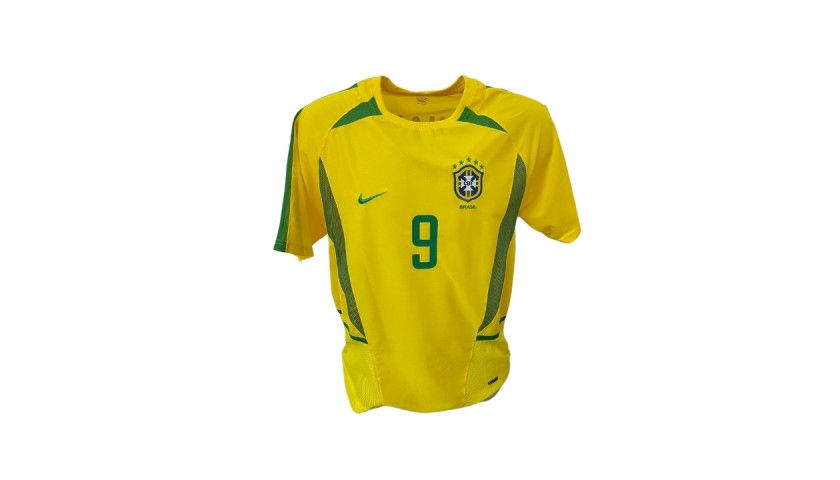 Ronaldinho Official Brazil Signed Shirt, 2002 - CharityStars