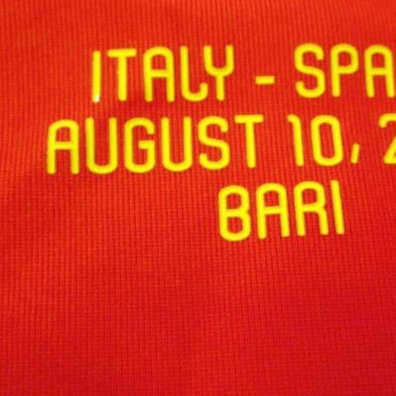 Xavi match issued shirt, Italy-Spain, friendly match 2011
