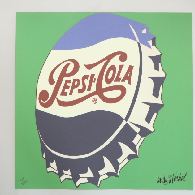 Andy Warhol Pepsi-Cola Signed Limited Edition with CMOA Stamp