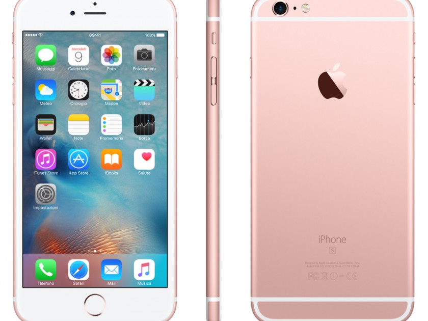 The new 64GB iPhone 6s, Rose Gold color with Golden Number and SIM with 100 euro charge