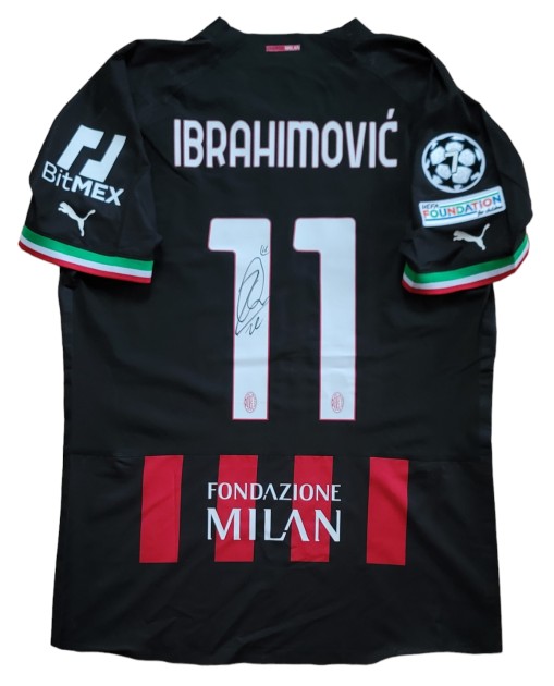 Ibrahimovic's AC Milan Signed Match Shirt, UCL 2022/23