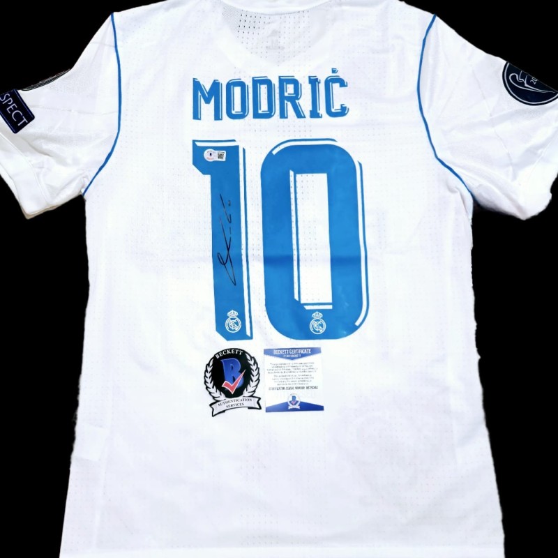 Maglia autografata di Luka Modrić per la Champions League 2017/18 del Real Madrid