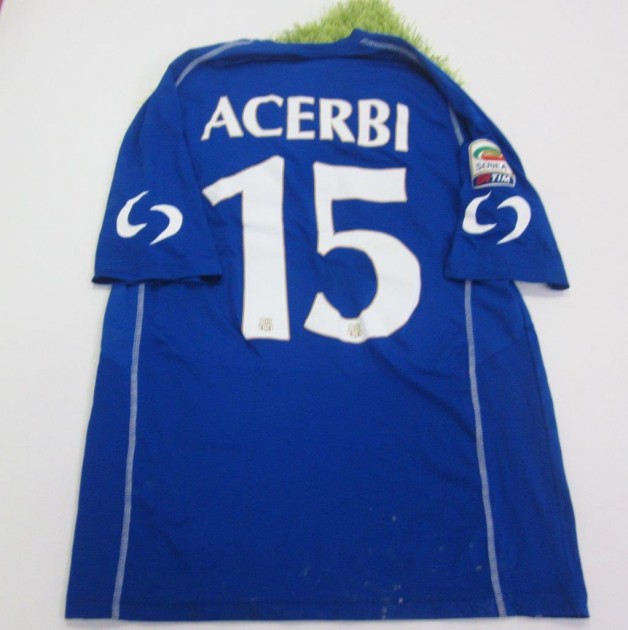 Acerbi Sassuolo match worn shirt, Serie A 2014/2015