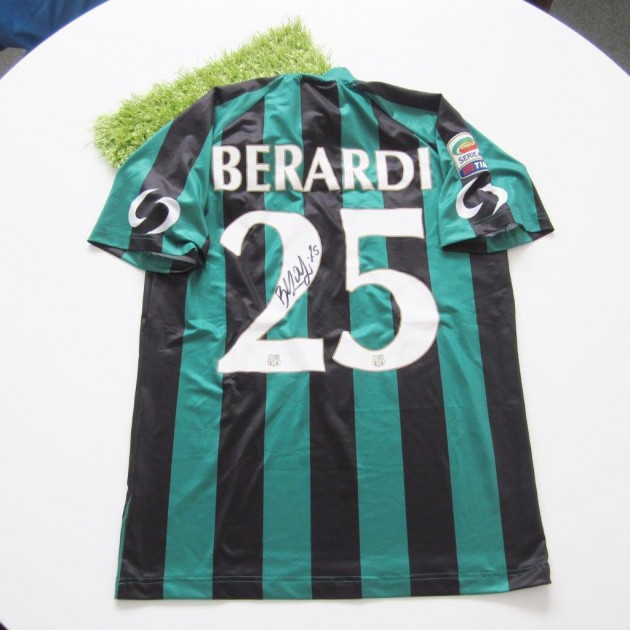 Berardi Sassuolo match issued/worn shirt, Serie A 2014/2015 - signed