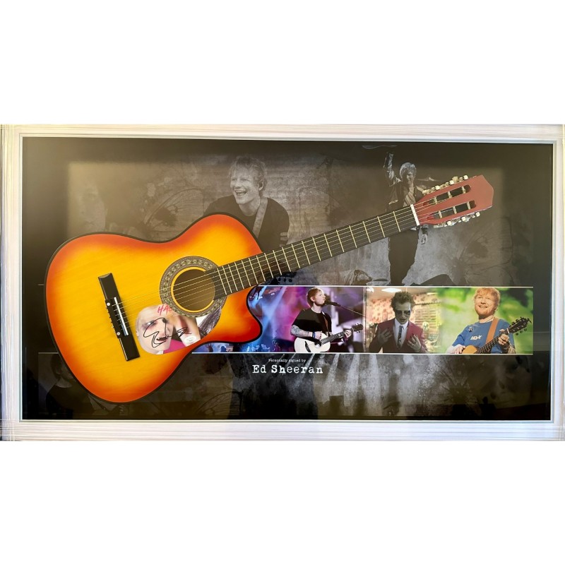 Ed Sheeran Signed And Framed Guitar