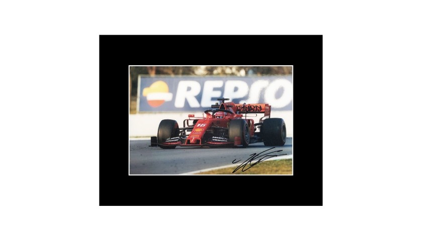 Charles Leclerc's Signed Photo Display