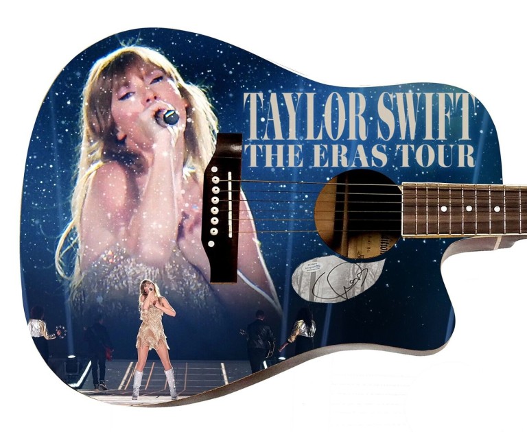 Taylor Swift Signed The Eras Tour Custom Graphics Guitar