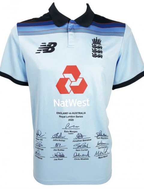 England Cricket Squad Signed Shirt - 2020 