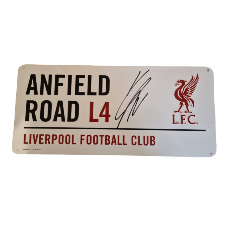 Jurgen Klopp's Liverpool Signed Road Sign