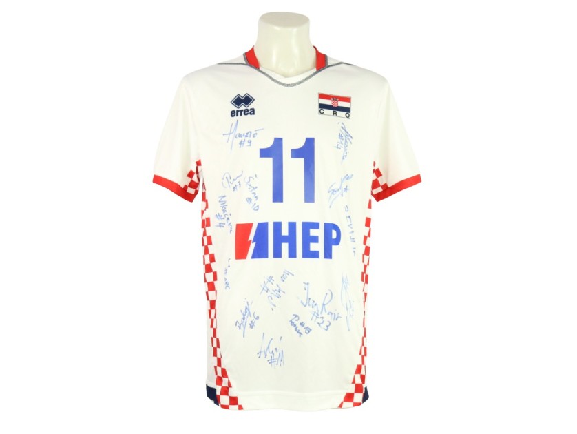 Croatia Men's National Team Jersey at the European Championships 2023 - Autographed by the team