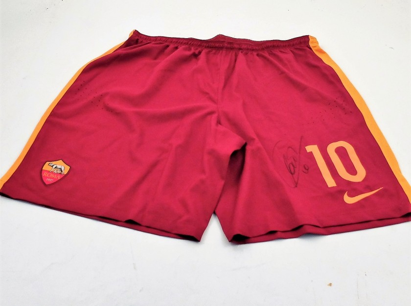 Totti Match Issued/worn Shorts, Serie A 2015/16 - Signed