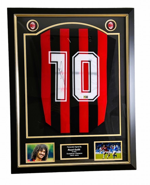 Ruud Gullit's AC Milan 1988 Signed and Framed Shirt