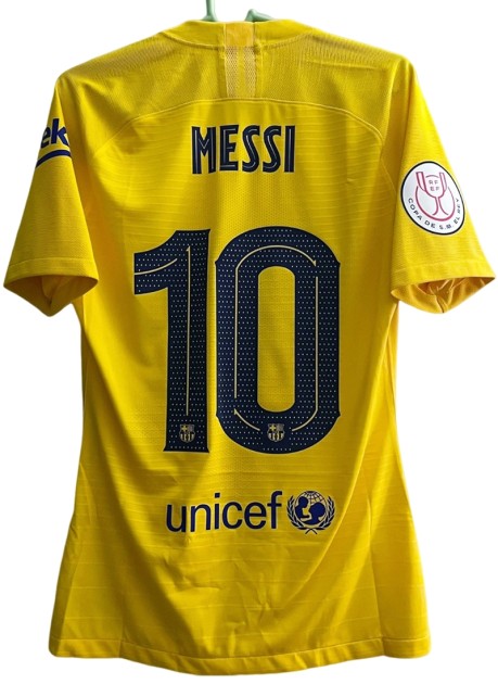 Messi's Barcelona 2020/21 Copa del Rey Final Match Shirt, vs Athletic Club de Bilbao