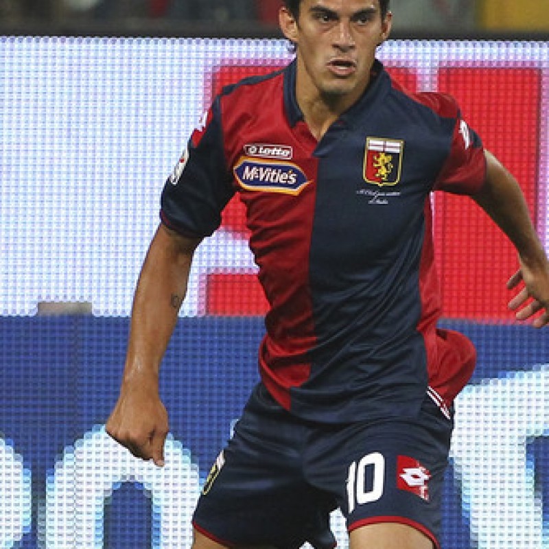 Perotti Genoa issued/worn shirt, Serie A 2014/15 - signed