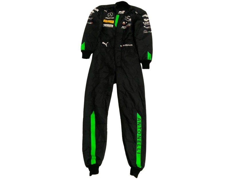 Kimi Antonelli's Worn Racing Suit, F2 2024