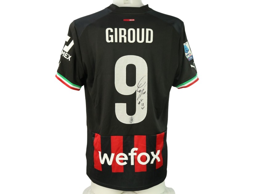 Giroud Official Milan Signed Shirt