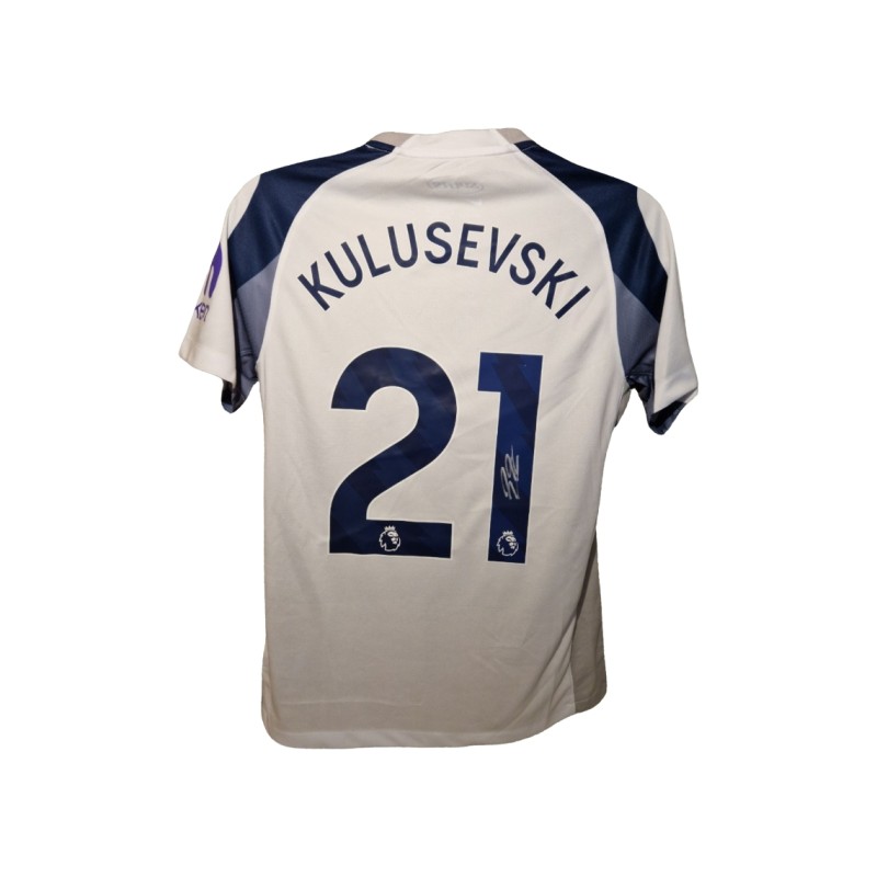 Dejan Kulusevski Signed Tottenham Hotspur 2025-26 Home Football Shirt