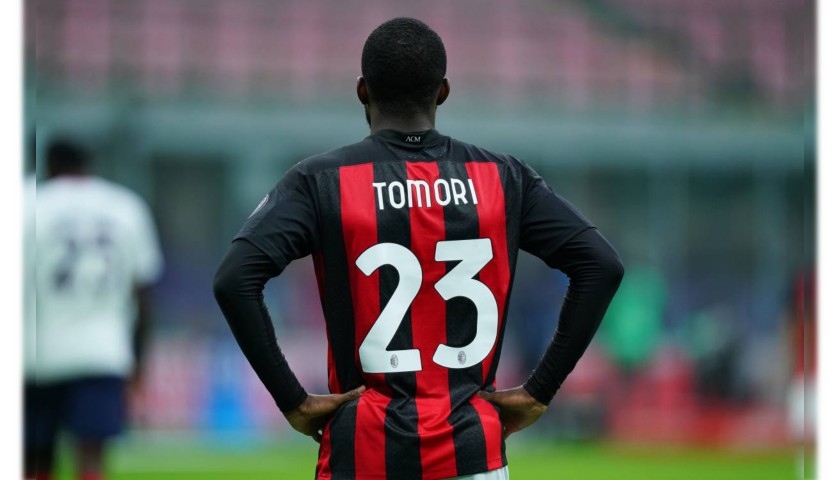 Tomori's Worn and Signed Shirt, Milan-Inter 2021