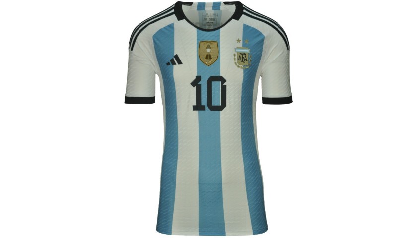 Messi's Argentina 2022/23 Signed Shirt - CharityStars