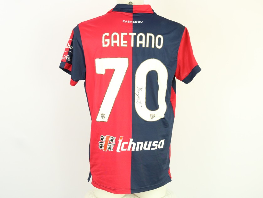 Gaetano's Unwashed Signed Shirt, Cagliari vs Atalanta 2024
