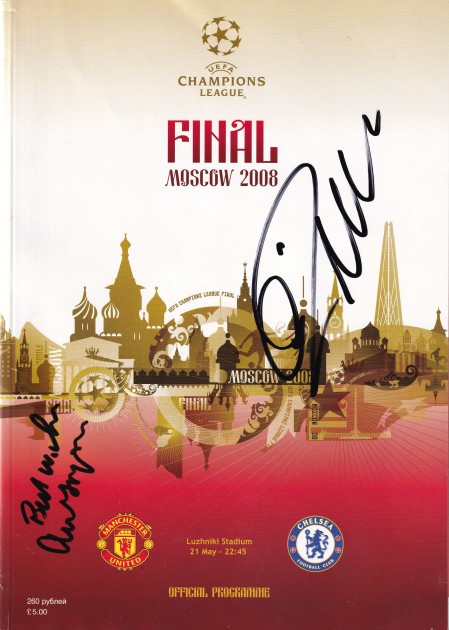 Sir Alex Ferguson And Cristiano Ronaldo Manchester United Signed 2008 Champions League Final Programme