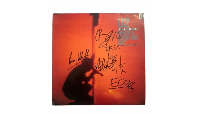 U2 Signed Under A Blood Red Sky Vinyl LP