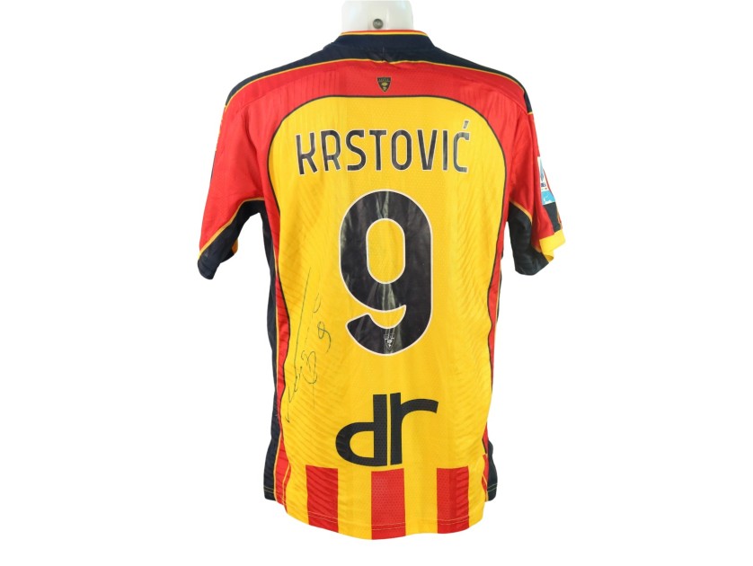 Krstovic's Signed Unwashed Shirt, Napoli vs Lecce 2024