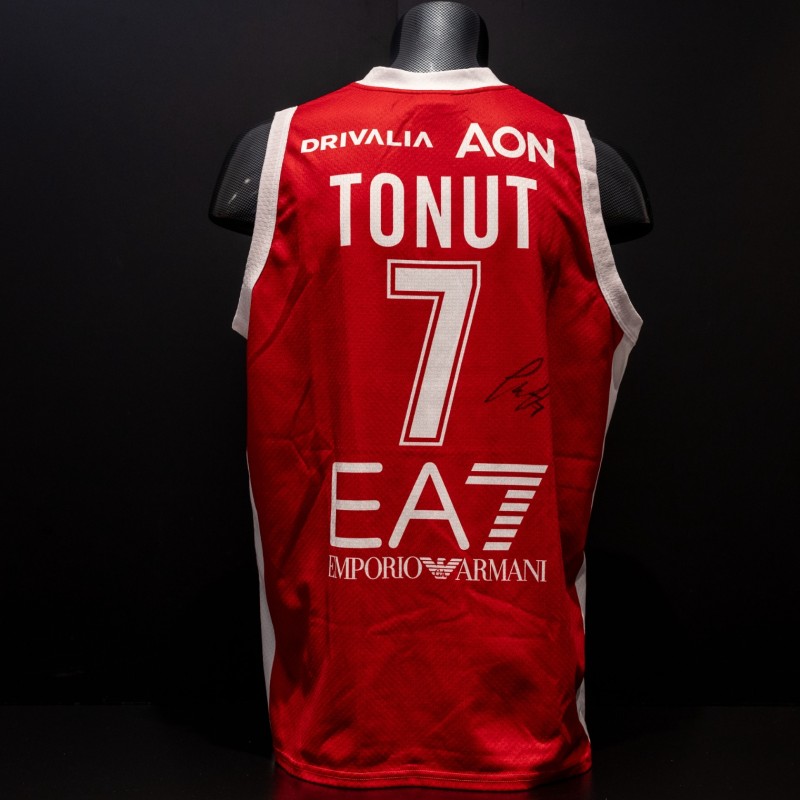 Stefano Tonut's Olimpia Milano Signed Official Match-Worn Jersey - Limited Edition