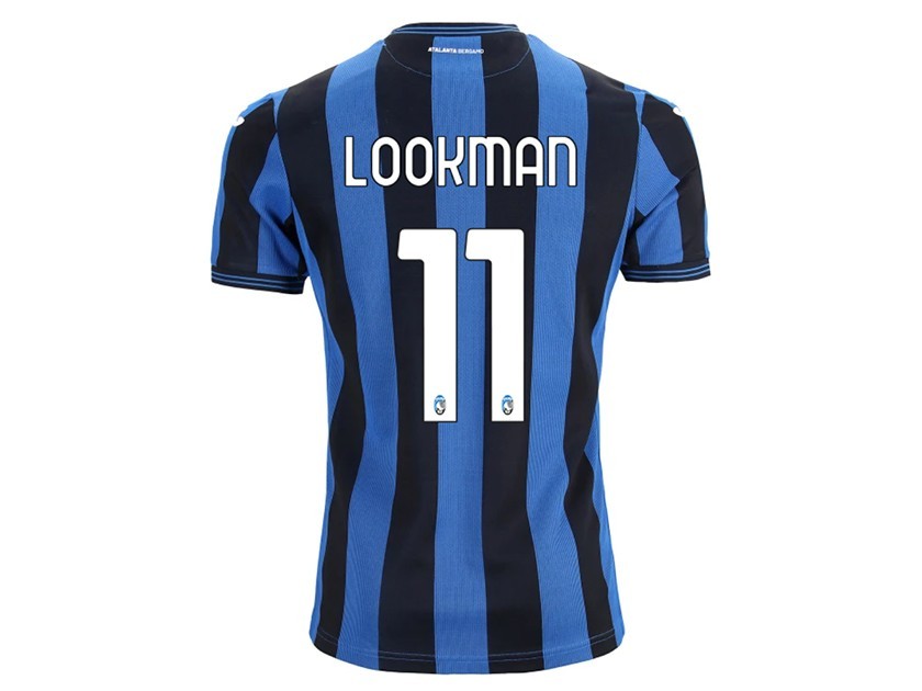 Maglia Atalanta 2024/25 firmata da Lookman con dedica personalizzata