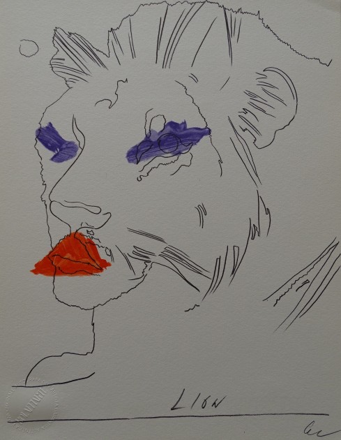 Andy Warhol "Lion" - Signed