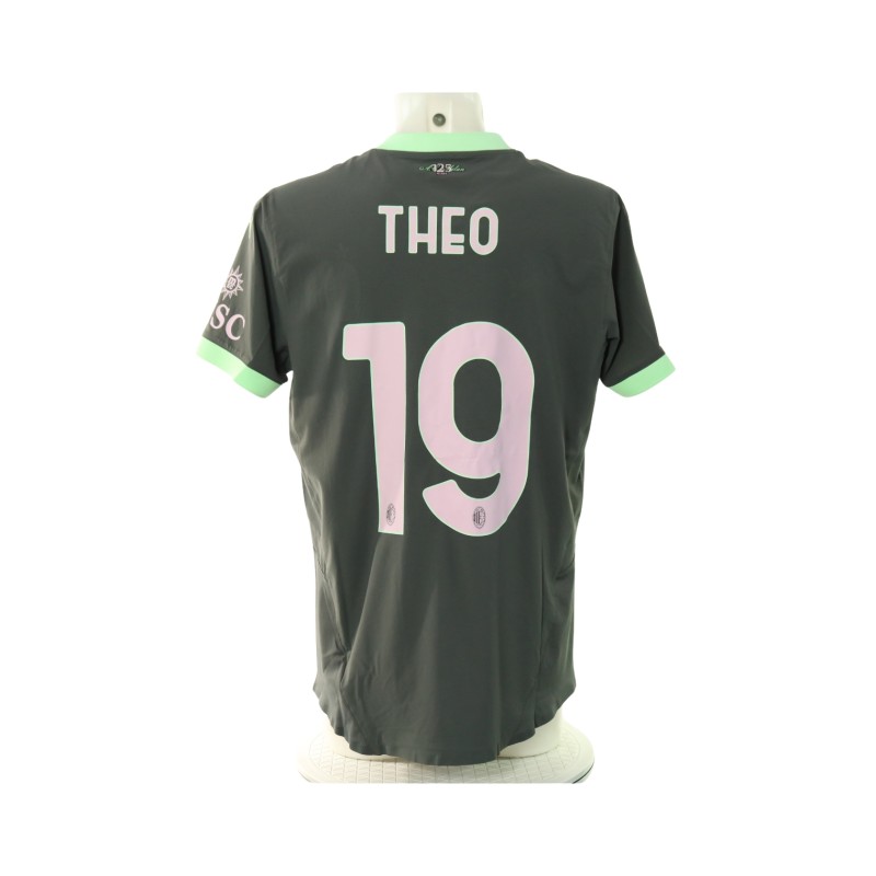 Theo Hernandez's Milan Match-Issued Shirt, 2024/25