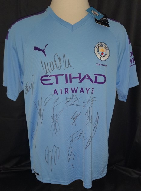 Manchester City 2019/20 Official Squad Signed Shirt