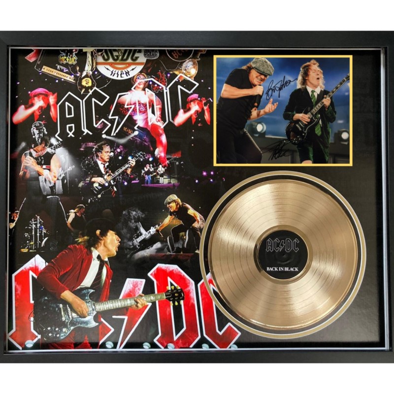 AC/DC Signed Gold Disc Display