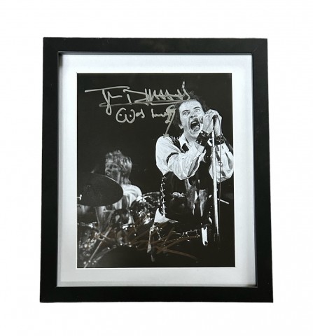 Johnny Rotten Signed and Framed Photograph