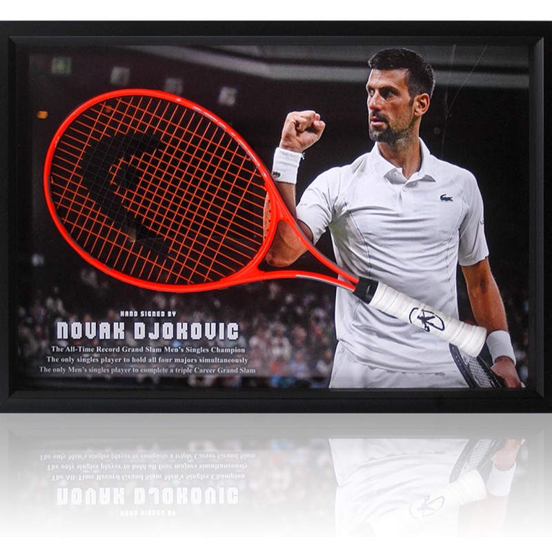 Novak Djokovic Signed Tennis Racket Presentation