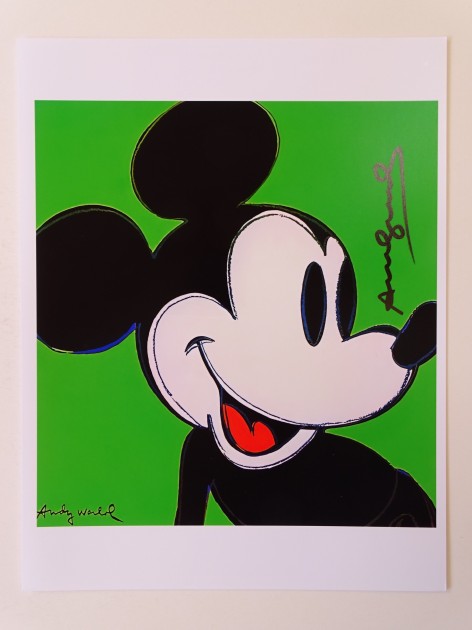 Mickey Mouse Andy Warhol Hand Signed,1981